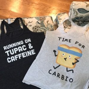 Tupac and Carbio Tanks 😅 Set of 2 - Size Large